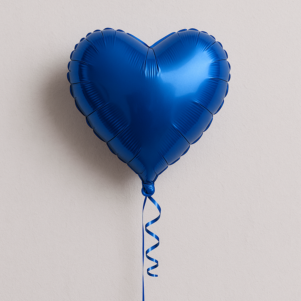 Globo Corazón Azul con Helio