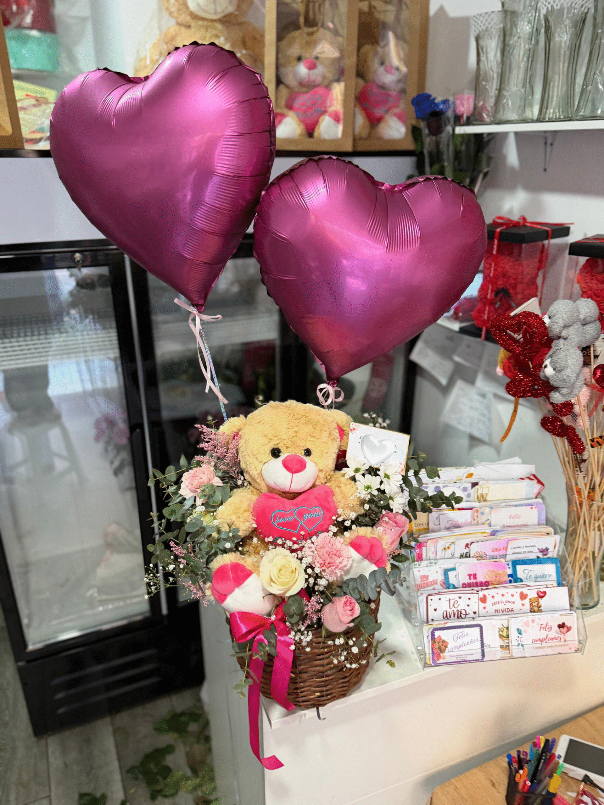 Cesta suspiro floral - Imagen 2