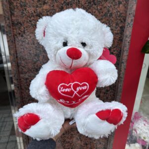 Peluche oso corazón Rojo