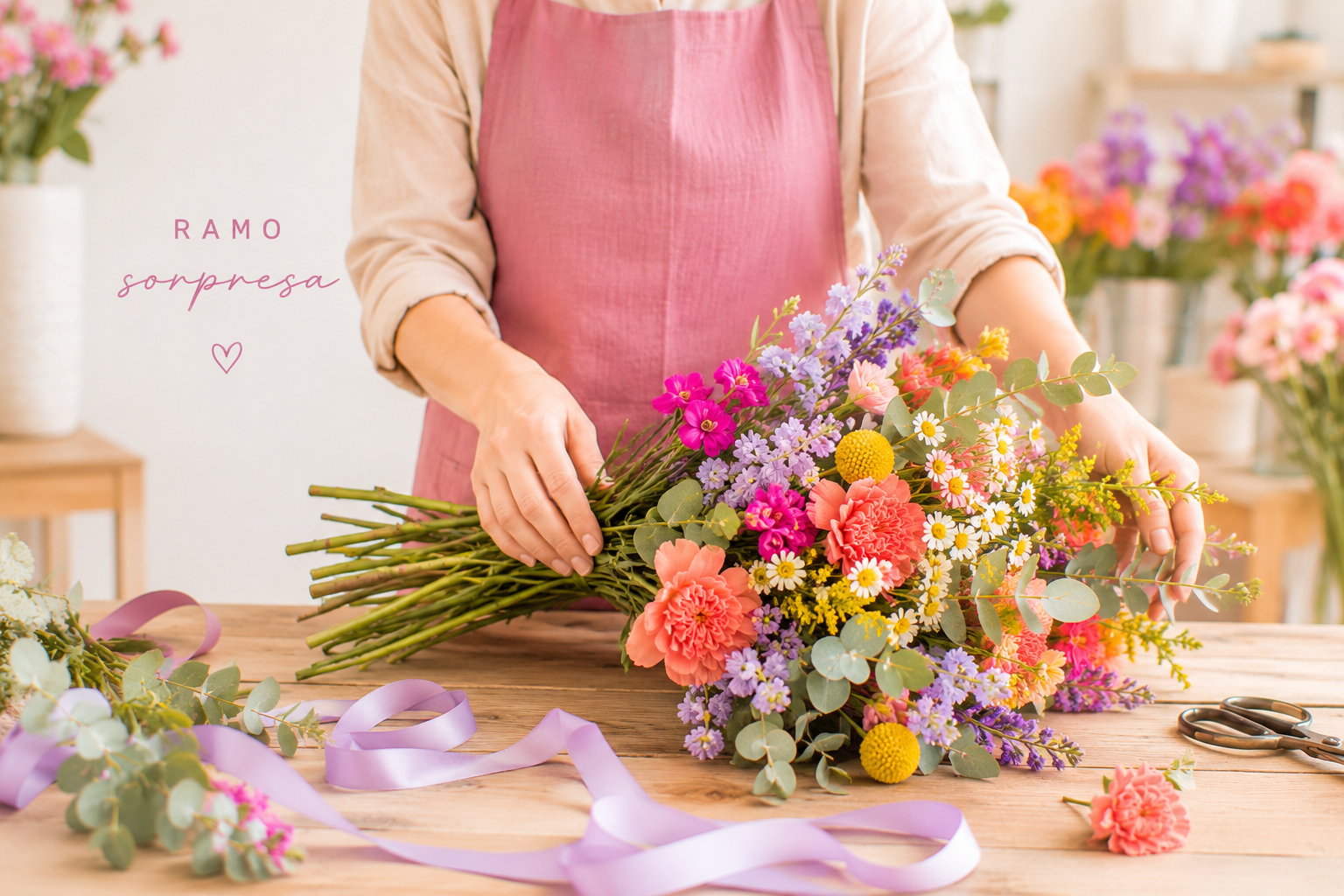 Ramo Mixto Colorido Sorpresa 🌼 Tamaño S