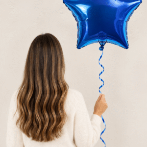 Globo Estrella Azul Con Helio cod 040